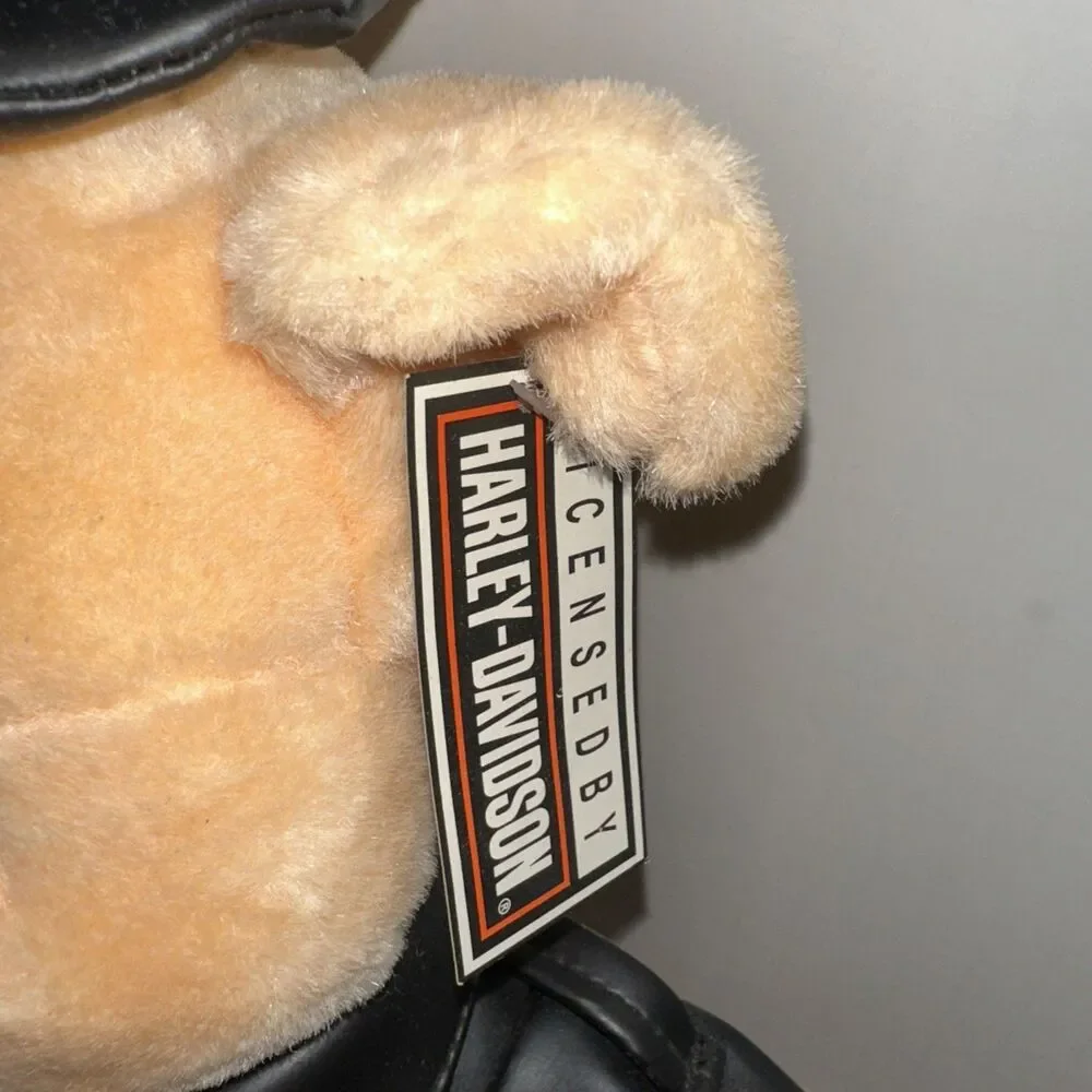 VTG 1993 Harley Davidson Hog Biker Plush Pig With Leather Jacket- NEW WITH TAGS